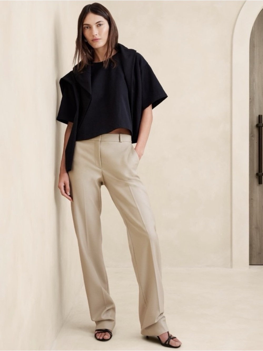 NWT Banana Republic Lido Italian Wool Pant - 4 LONG 🖥️3️⃣ - Picture 1 of 5